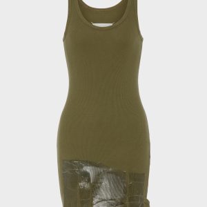 Taped Rib Mini Dress