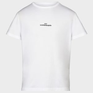 White Distorted Logo T-Shirt Regular Fit