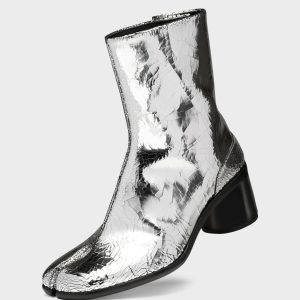 Tabi Mirror Boots Silver