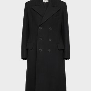 Men's Black Wool Coat