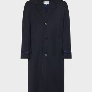 Men's Blue Wool Coat