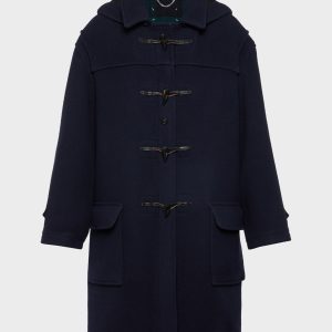 Men's Blue Wool Reversible Wool Coat