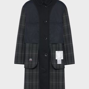 Reversible checked coat