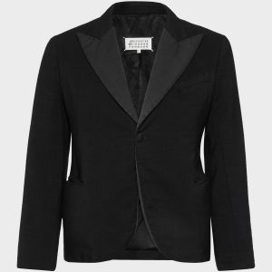 Men's Black Wool Blazer