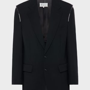 Wool single-breasted blazer