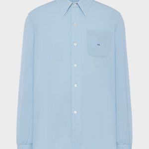 Virgin wool long-sleeved shirt