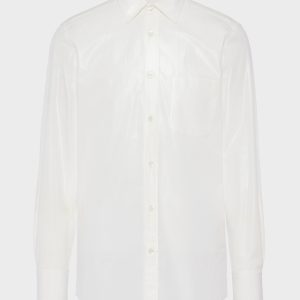 Foiled cotton poplin shirt