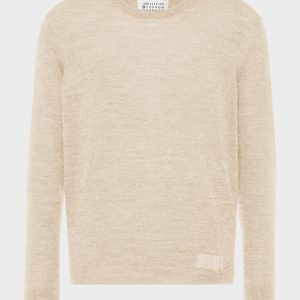 Wool-blend patch sweater