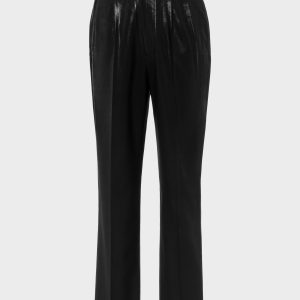 Foiled wool trousers