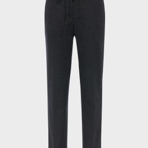 Drawstring wool trousers