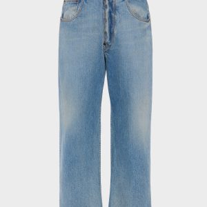 Straight-leg cropped jeans