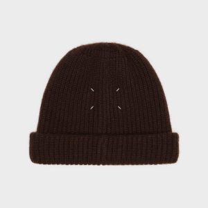 Men's Brown Cashmere Beanie