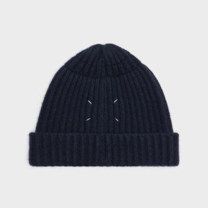 Virgin wool ribbed beanie