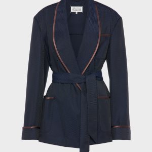 Wool robe de chambre jacket