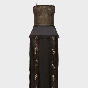 D??cortiqu?? silk dress