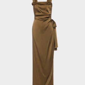 Silk satin maxi dress