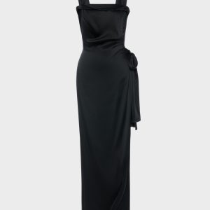 Silk satin maxi dress