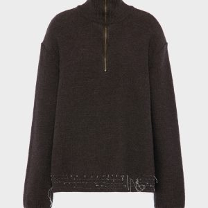 Wool quarter-zip sweater