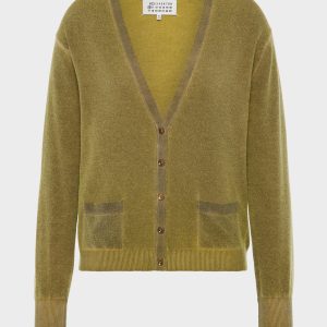 Virgin wool V-neck cardigan