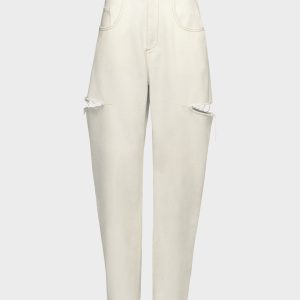 Denim Jeans With Slash Details