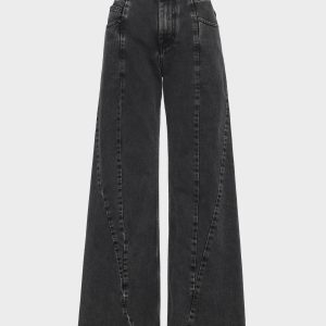 SPLICED DENIM TROUSERS