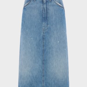 Denim midi skir