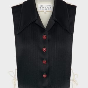 Silk-blend stole top