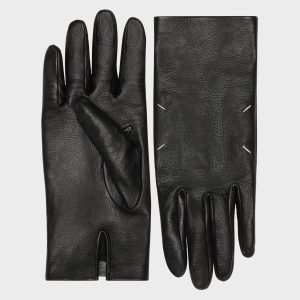 Women's Black Leather Gloves