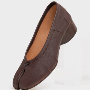 Women's Brown Leather Tabi New Ballerina