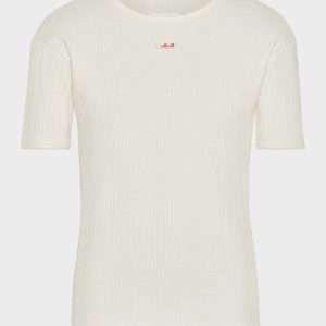 Ribbed cotton t-shirt