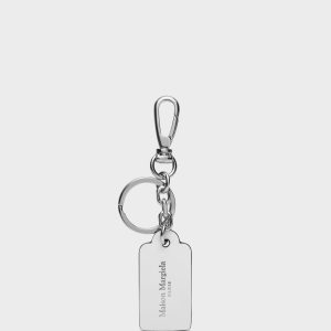 White Calf Leather Keyring with Hook