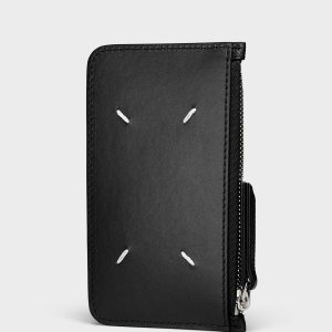 Black Leather Wallet and Cardholder
