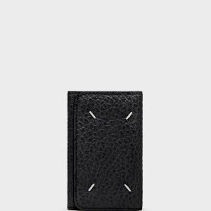 Black & White Leather Clip Wallet
