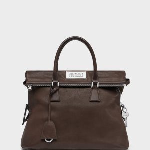 Brown 100% Leather 5AC Crossbody Bag Loved To Death Medium