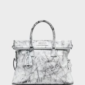 White Leather 5AC Crossbody Bag Loved To Death Medium