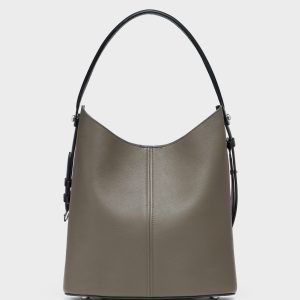 Brown Leather Dress-Age Hobo Bag