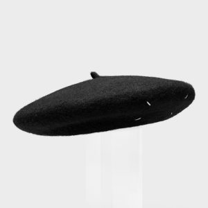 Black Felted Wool Beret