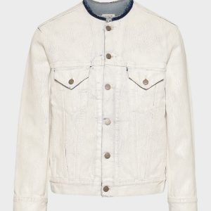 Denim Jacket Cracked White