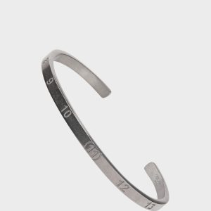 Silver Cuff Bracelet: Numerical Cuff