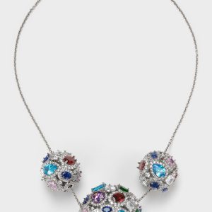 CLUSTER SHOW 3 SPHERES NECKLACE